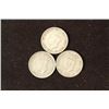 Image 2 : 1938,41 & 42 NEWFOUNDLAND SILVER 10 CENTS