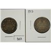 Image 1 : 1905 & 1912 CANADA SILVER 25 CENTS