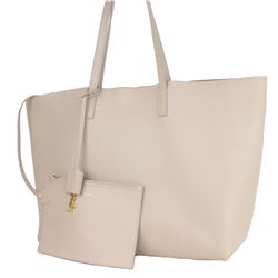 SAINT LAURENT large leather shopper tote bag