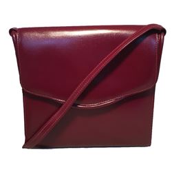 Hermes Vintage Dark Red Box Calf Shoulder Bag