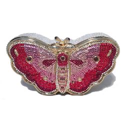 Judith Leiber Swarovksi Crystal Butterfly Minaudiere