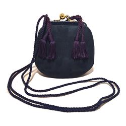 Judith Leiber Navy Blue Suede Tassel Shoulder Bag