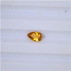 0.77 ct yellow tourmaline pear cut