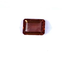 3.63 ct brown tourmaline emerald cut