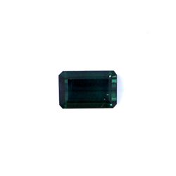7.11 ct green tourmaline emerald cut indigorite