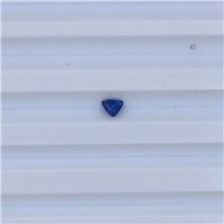 0.403 ct natural ceylon blue sapphire trillion cut