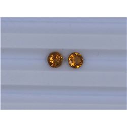 0.95ct Yellow Tourmaline match pair Round cut