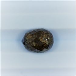 5.12ct Natural Brown red diamond Brolite with hole  cut