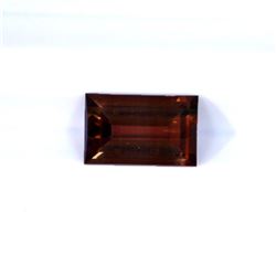 4.29 ct peach brown emerald cut