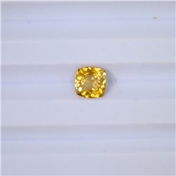 0.90 ct yellow tourmaline cushion cut