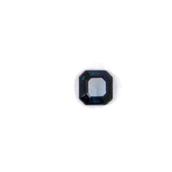 0.78 ct blue sapphire cushion cut