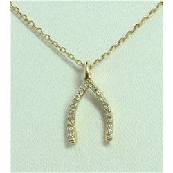 14K Yellow Gold Pendant:2.11g/Diamond:0.14ct