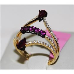0.68ct Ruby 18K Yellow Gold 2.85gm Ring