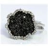 Image 1 : BLACK DIAMOND 0.83CT 14K WHITE GOLD RING 5.00GRAM WHITE DIAMOND 0.28CT