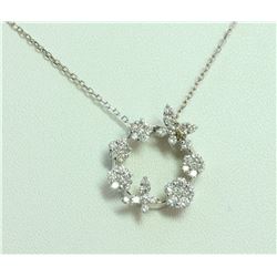 14K White Gold Pendant:3.8g/Diamond:0.84ct