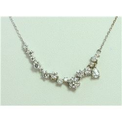 Pear Diamond:0.2ct/14K White Gold Pendant:3.1g/Diamond:1.25ct