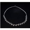 Image 1 : 18K White Gold Diamond Necklace; Gold-24.58Grams;  Diamond 3.63ct/Round Shape-259 Pieces