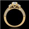 Image 1 : 2.07 CTW VS/SI Diamond Solitaire Art Deco 3 Stone Ring 18K Yellow Gold - REF-270Y2K - 37018