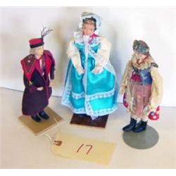 3 Polish Tourist Dolls