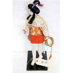 Two Nylon covered cloth oriental dolls