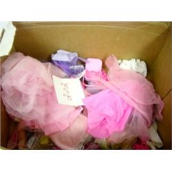 Box of Assorted Doll Clothes and Accessories