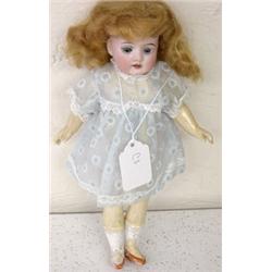 Sleep eyed German bisque head doll