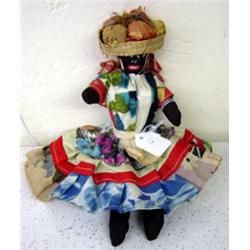 Tourist Doll - Black with brightly colored clothing