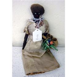 1930's Folk Art Doll - Black face / newspaper
