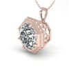 1 CTW VS/SI Diamond Solitaire Necklace 18K Rose Gold - REF-284A3X - 35993