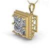 1 CTW VS/SI Princess Diamond Solitaire Necklace 18K Yellow Gold - REF-332N8Y - 36004
