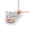 Image 2 : 1 CTW Certified VS/SI Diamond Solitaire Necklace 14K Rose Gold - REF-284A8X - 30403