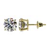 Image 2 : 2.11 CTW Certified H-SI/I Quality Diamond Solitaire Stud Earrings 10K Yellow Gold - REF-285Y2K - 366