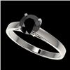 1.08 CTW Fancy Black VS Diamond Solitaire Engagement Ring 10K White Gold - REF-29F3N - 36513