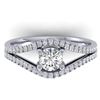 1.05 CTW Certified VS/SI Diamond Art Deco Ring 14K White Gold - REF-126A8X - 30300