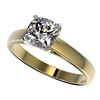 1.25 CTW Certified VS/SI Quality Cushion Cut Diamond Solitaire Ring 10K Yellow Gold - REF-372K3W - 3