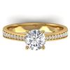 1.26 CTW Certified VS/SI Diamond Solitaire Art Deco Ring 14K Yellow Gold - REF-352N4Y - 30386
