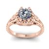Image 4 : 1 CTW Solitaire Certified VS/SI Diamond Ring 14K Rose Gold - REF-287W3F - 38530