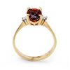 Image 2 : 1.54 CTW Garnet & Diamond Ring 10K Yellow Gold - REF-22A2X - 13221