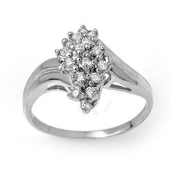 0.25 CTW Certified VS/SI Diamond Ring 14K White Gold - REF-33K3W - 14290