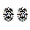 2.50 CTW Certified VS/SI Quality Oval Diamond Stud Earrings 10K White Gold - REF-840T2M - 33111