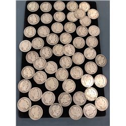 Estate Silver Barber Half Dollar 55 Coin Collection