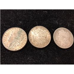 3 Morgan Silver Dollar