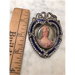 Estate Jewelry Picture Frame Pin