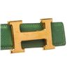 Image 6 : Hermes Green Leather Reversible Constance H Belt 60