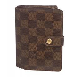 Louis Vuitton Damier Ebene Canvas Leather French Wallet