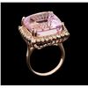 Image 4 : 34.86 ctw Kunzite and Diamond Ring - 14KT Rose Gold