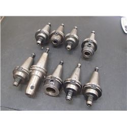 CAT40 Accu-Pro End Mill Holders, (2) 3/16", (3) 1/4", 7/16", 5/8", 3/4", 1.25"