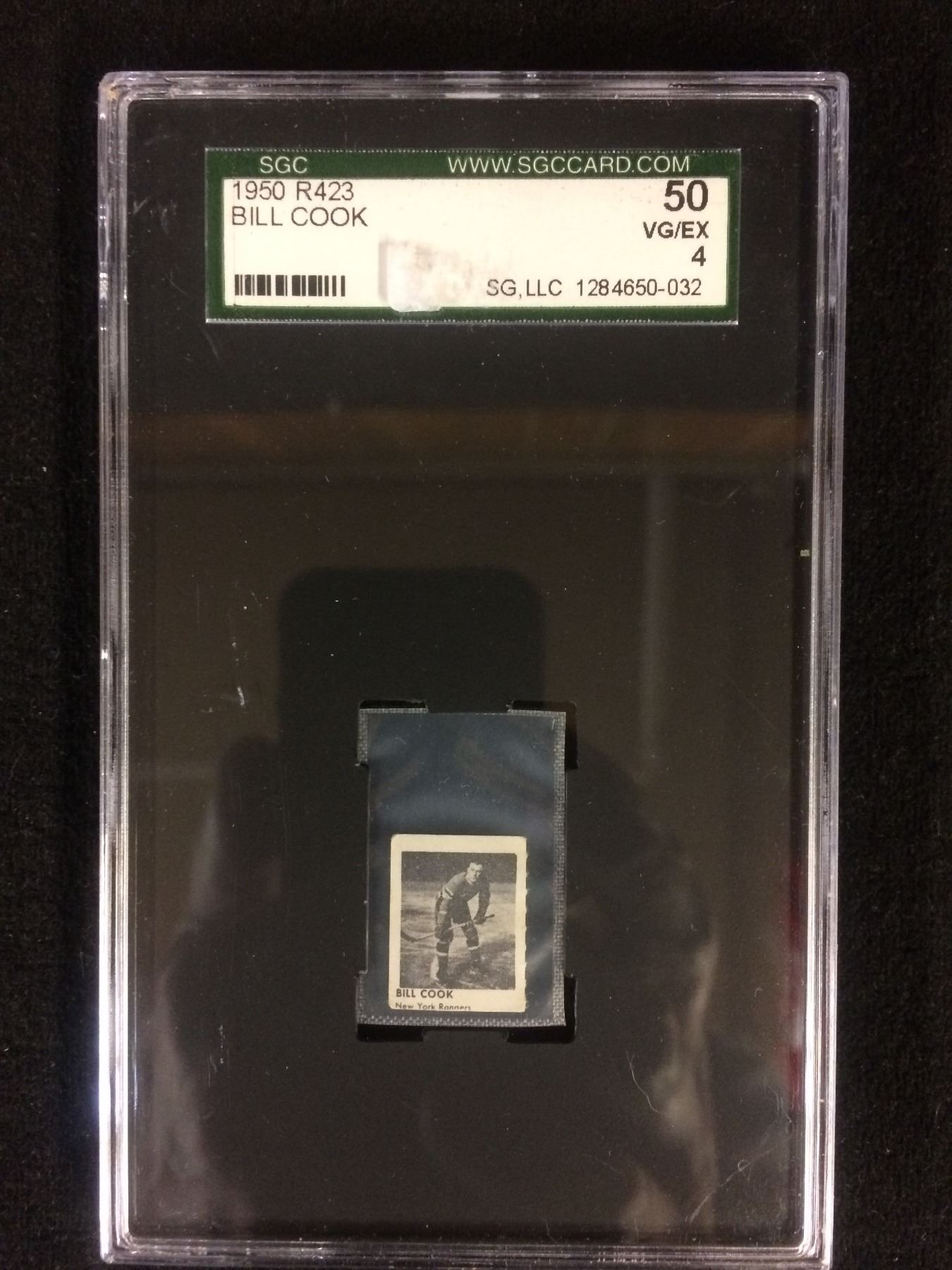 Bill Cook Card 1950 R423 BILL COOK (VG/EX 4) SGC GRADED