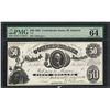 Image 1 : 1861 $50 Confederate States of America Note T-8 PMG Choice Uncirculated 64
