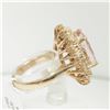 Image 5 : 14KT Rose Gold 7.18 ctw Pink Morganite and Diamond Engagement Ring